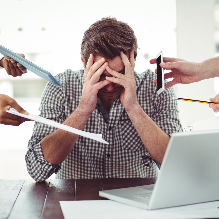 Erschöpfung wegen chronischem Stress