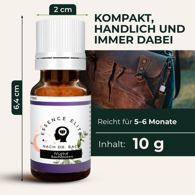 Größe des Fläschchens: 2 Zentimeter breit, 6,4 Zentimeter hoch, Inhalt 10 Gramm, reicht für 5 bis 6 Monate