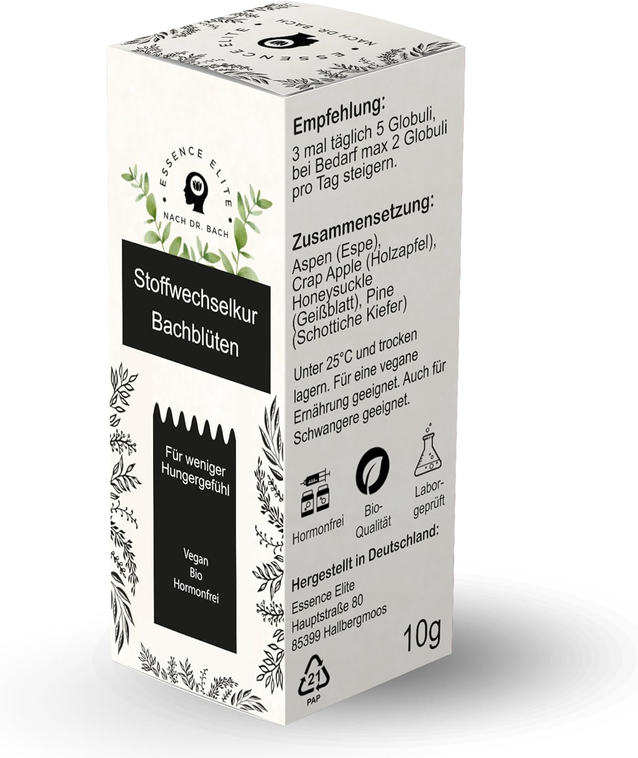 Bachblüten - Globuli Stoffwechsel - Essence Elite